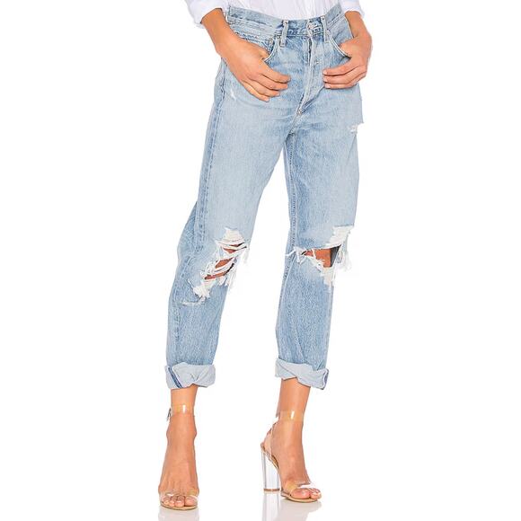 AGOLDE 90's Mid Rise Loose Fit in Fall Out EUC Size 28 $198 MSRP - Picture 12 of 12